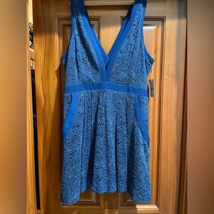 Free People blue lace dress size L
